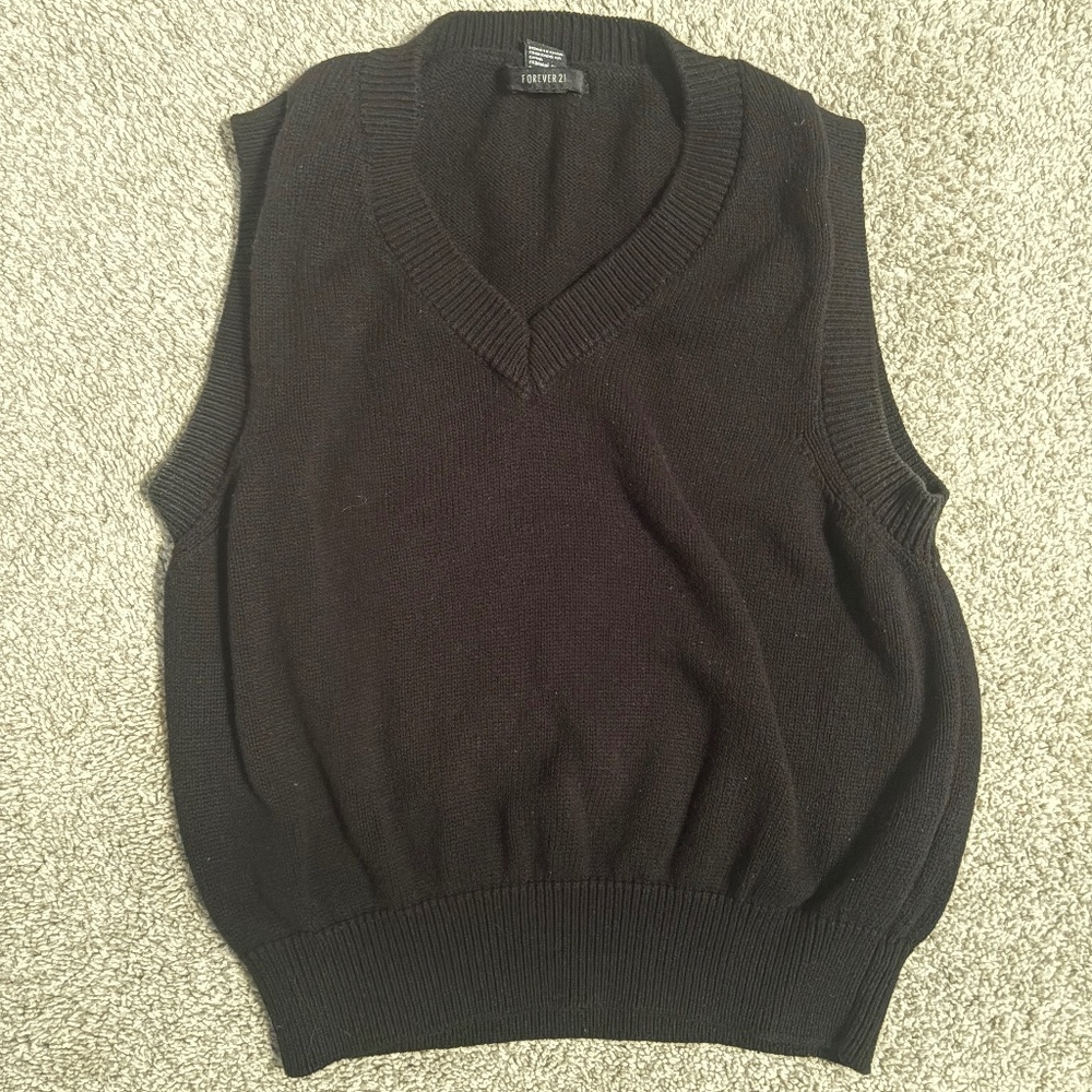 Forever 21 Black Sweater Vest